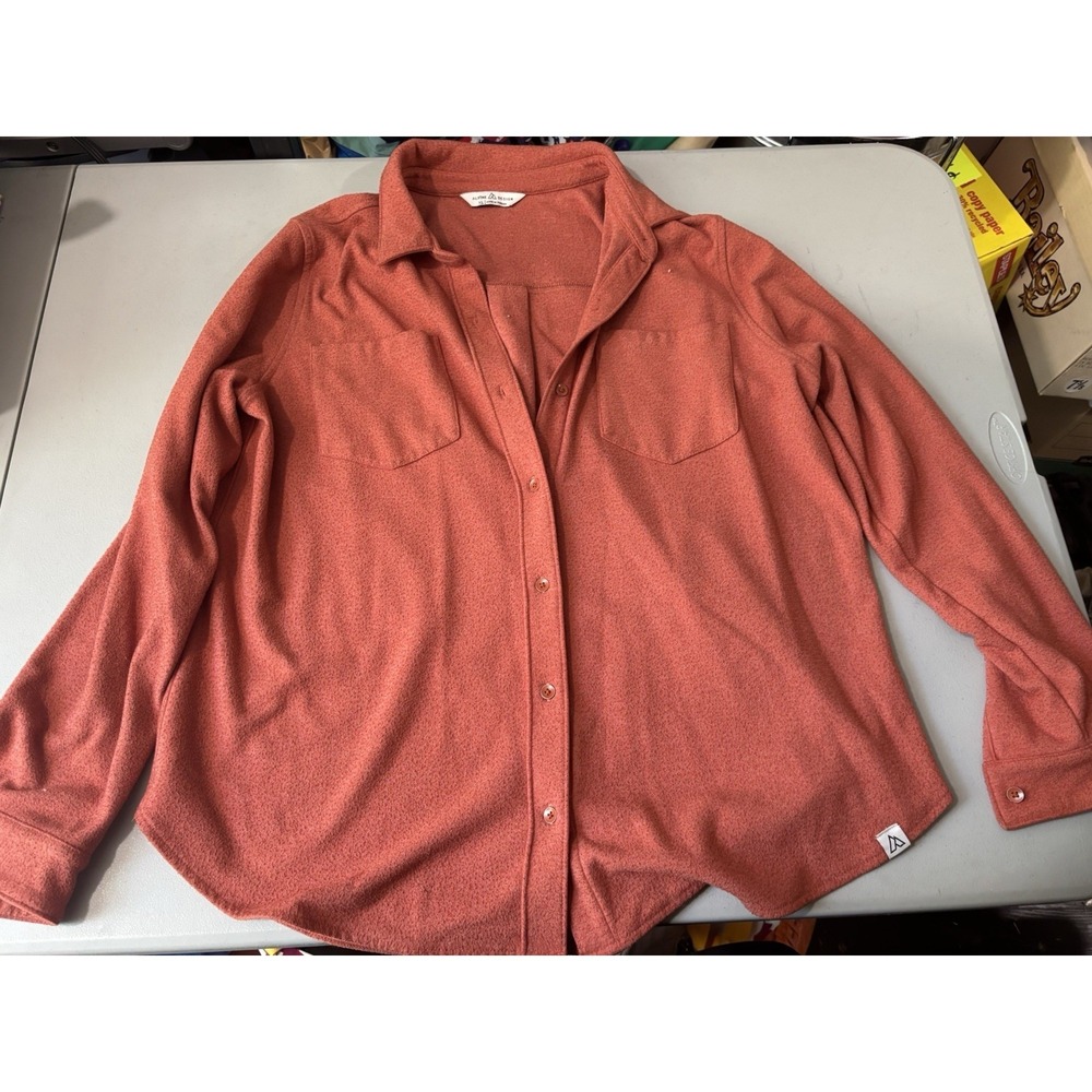 Alpine‎ Design Womens Orange Button Front  Shirt Jacket Size XL